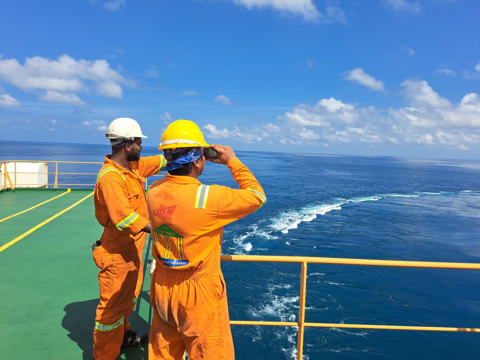 Crew at sea