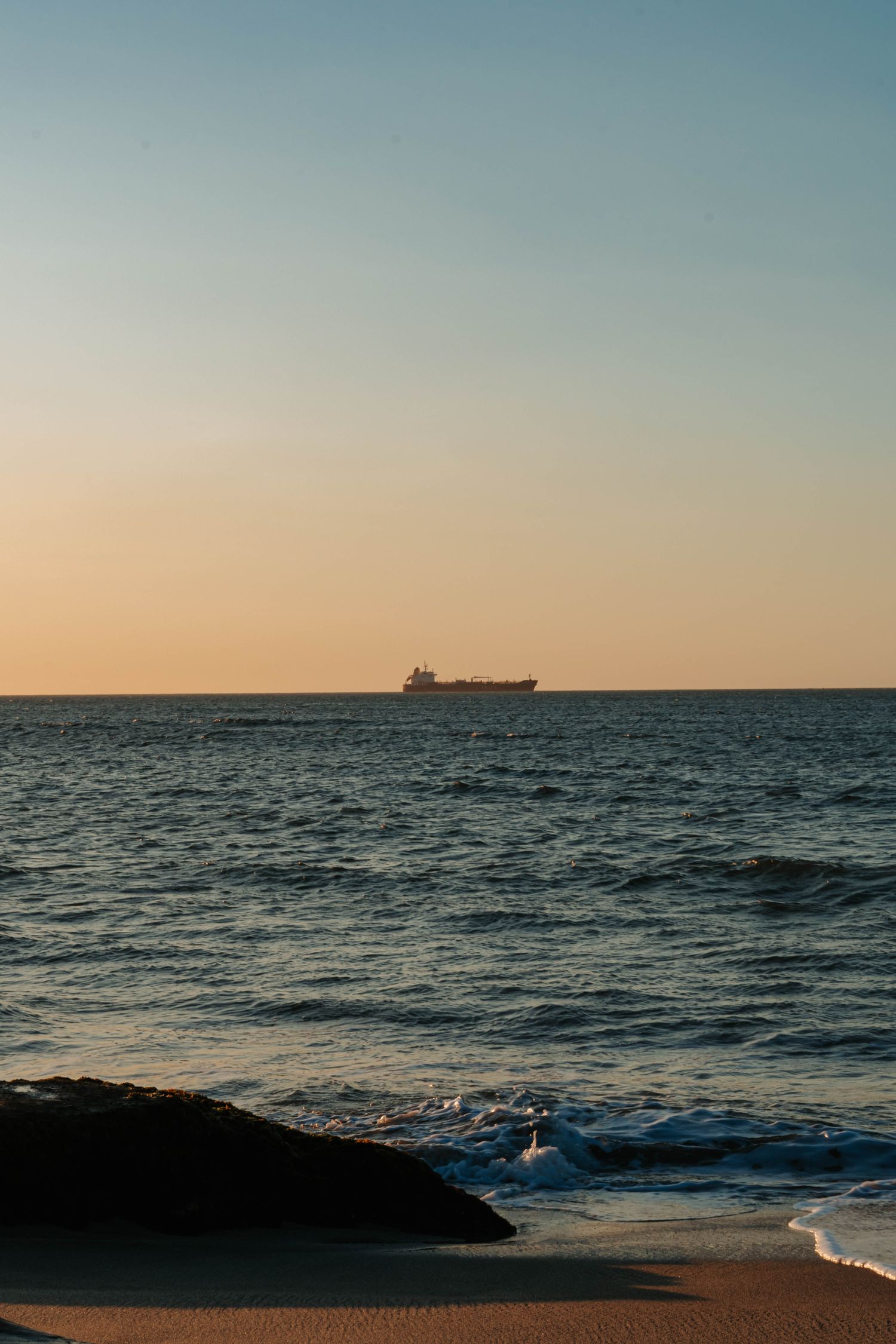 tanker on horizon